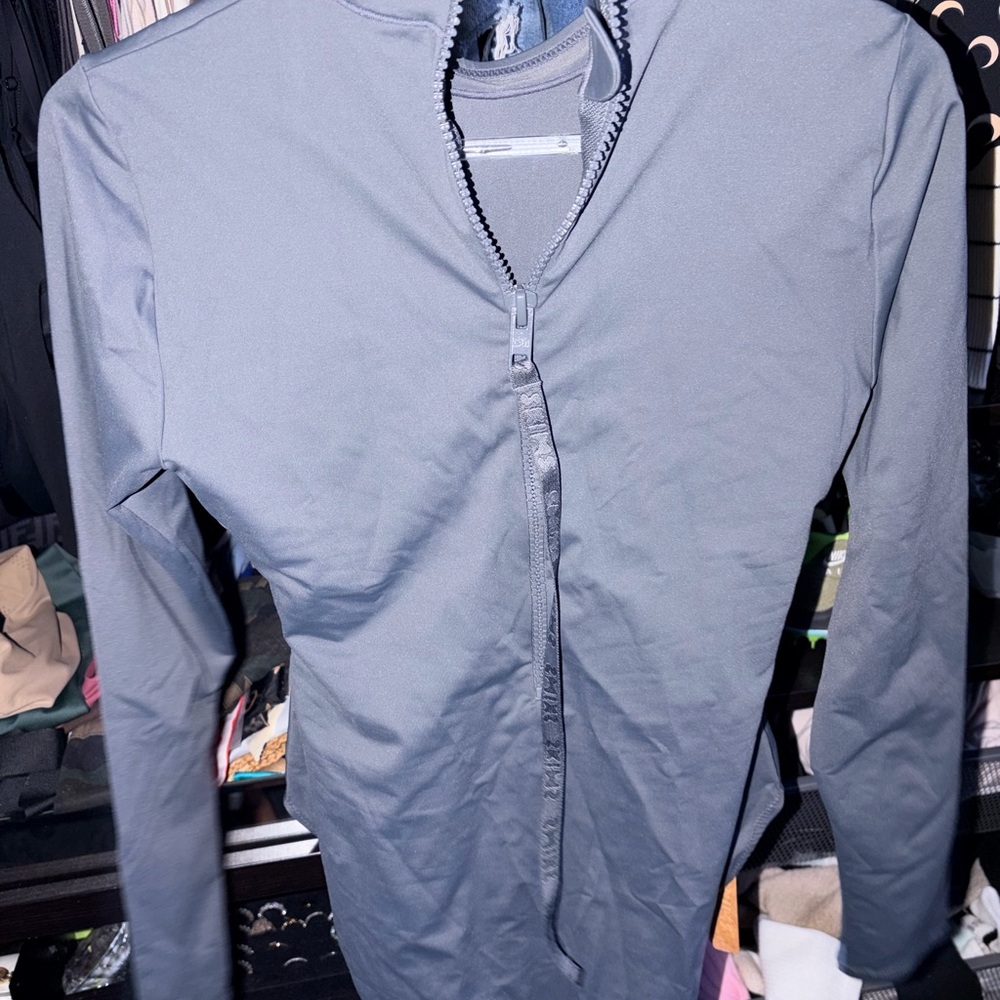 Skims NWT Swim Sculpting Long Sleeve Gunmetal - Picture 3 of 7